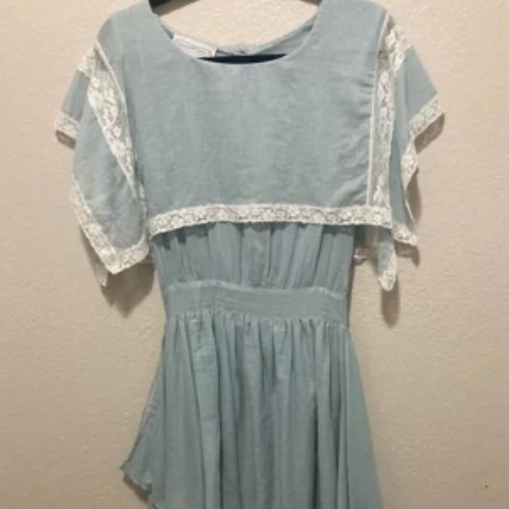 Vintage 1980s Jessica McClintock Prairiecore Cottagecore Dainty Dress Size Small